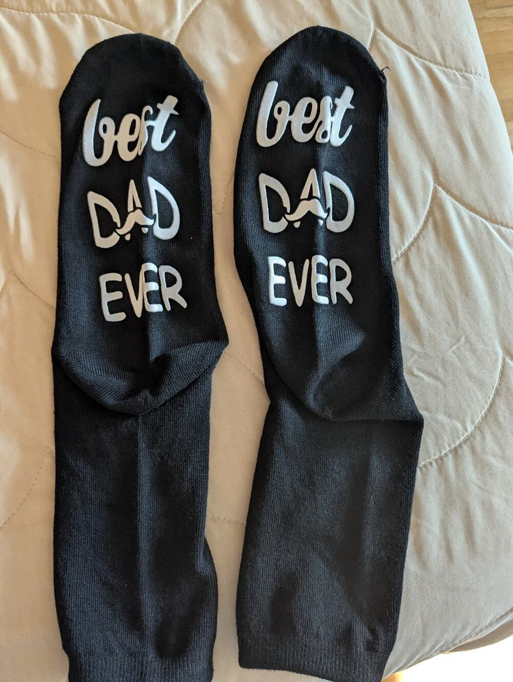 Best Dad Ever Black Novelty Socks